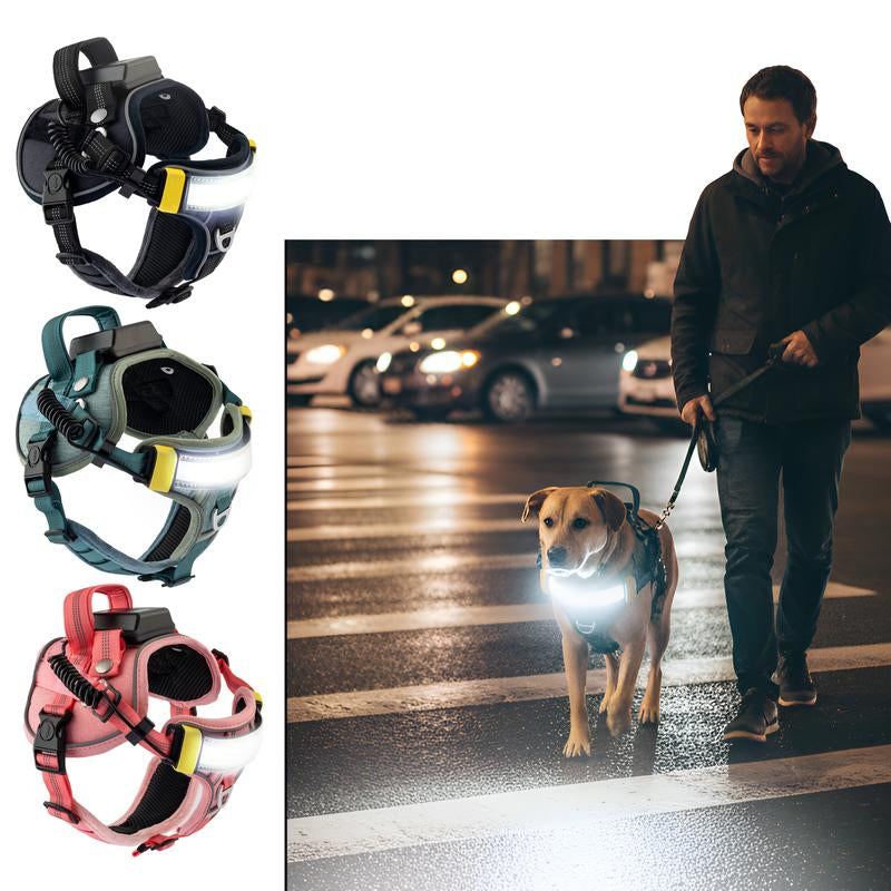 Lumi One 1000-Lumen LED Dog Harness – USB-C Rechargeable & Adjustable for Night Safety