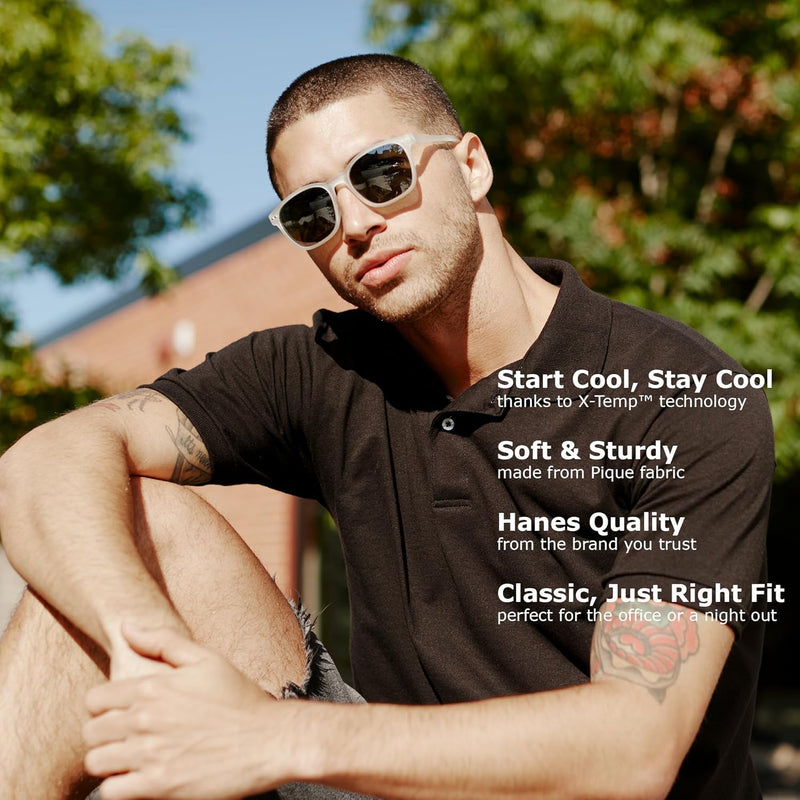 Men’s X-Temp Short Sleeve Polo Shirt – Midweight Performance Polo for Everyday Wear