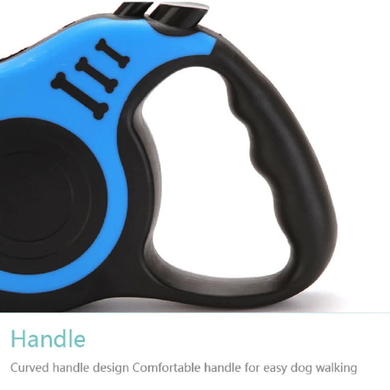 16.5FT Automatic Retractable Dog Leash Pet Collar Automatic Walking Lead