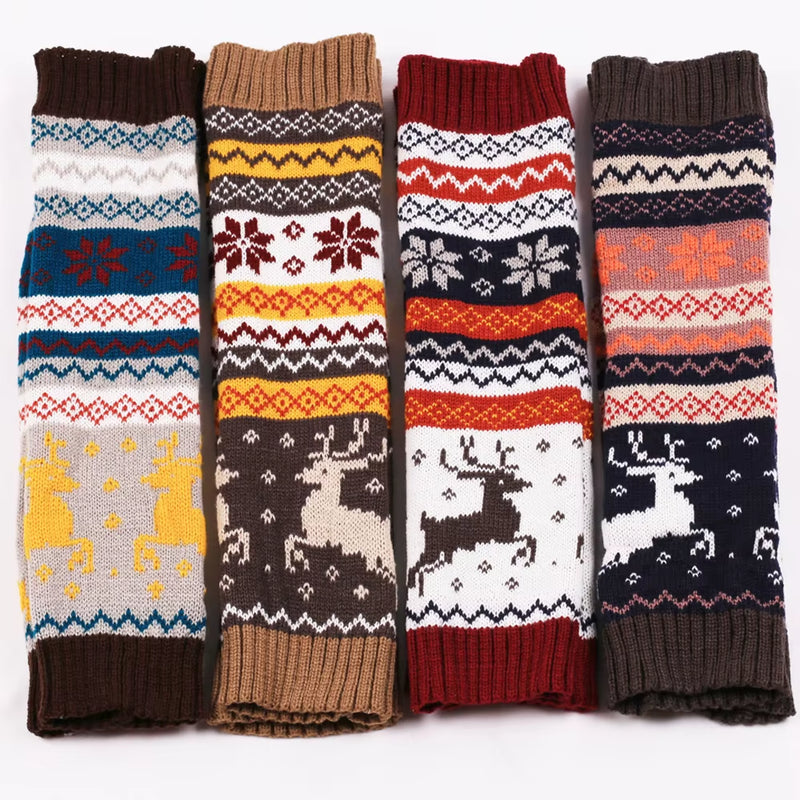 Women’s Christmas Knit Leg Warmers – Cozy Winter Stocking Warmers