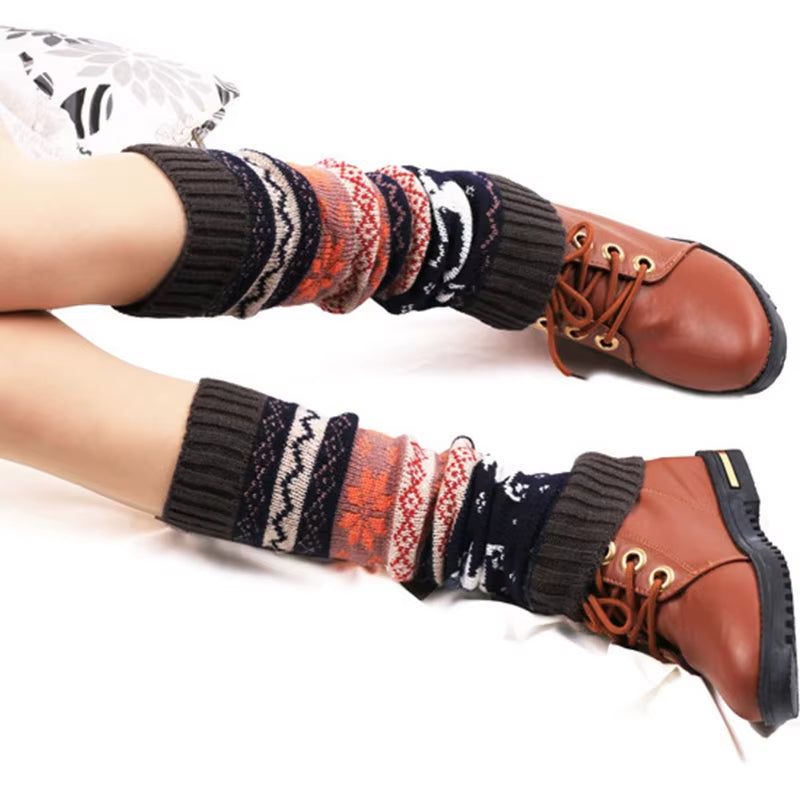 Women’s Christmas Knit Leg Warmers – Cozy Winter Stocking Warmers