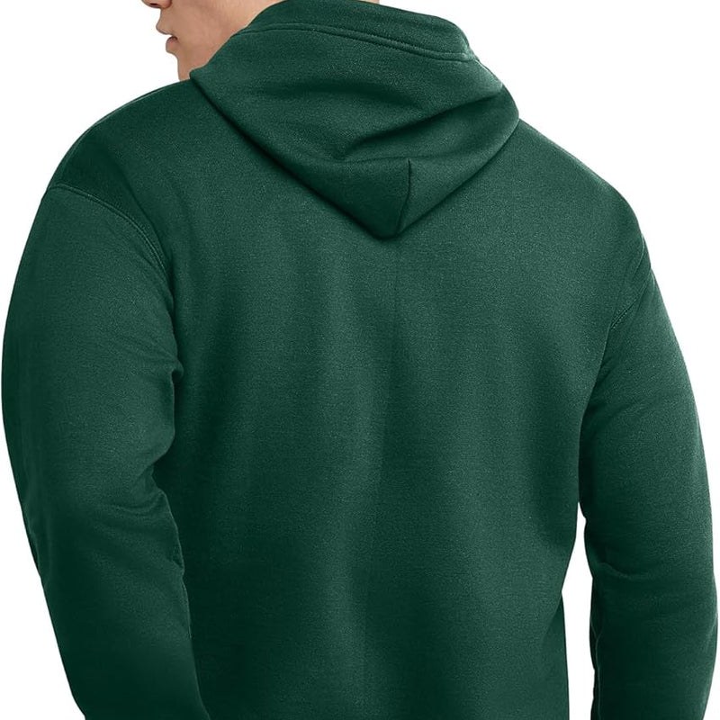 Men’s Full-Zip Hoodie – EcoSmart Fleece Zip-Up Hooded Sweatshirt