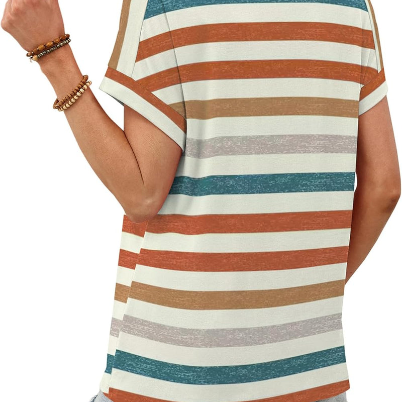 Women’s Short Sleeve Top – Casual Dressy Summer & Spring Shirt