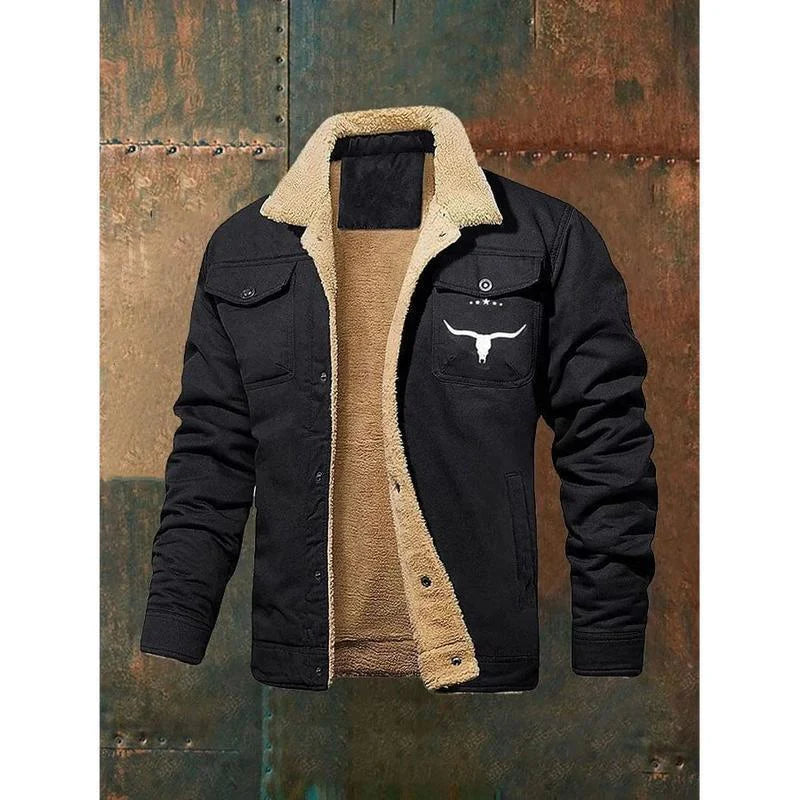 Men’s Fleece-Lined Cotton Casual Jacket