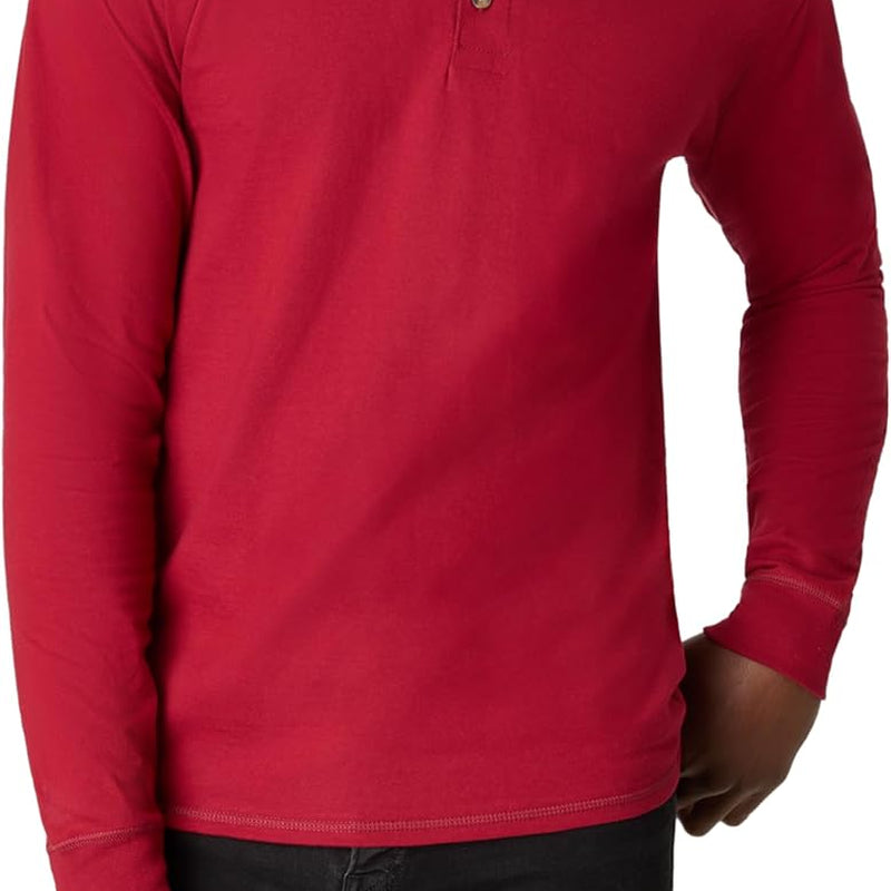 Men’s Beefy Henley Shirts – Heavyweight Cotton Long Sleeve Men’s T-Shirts