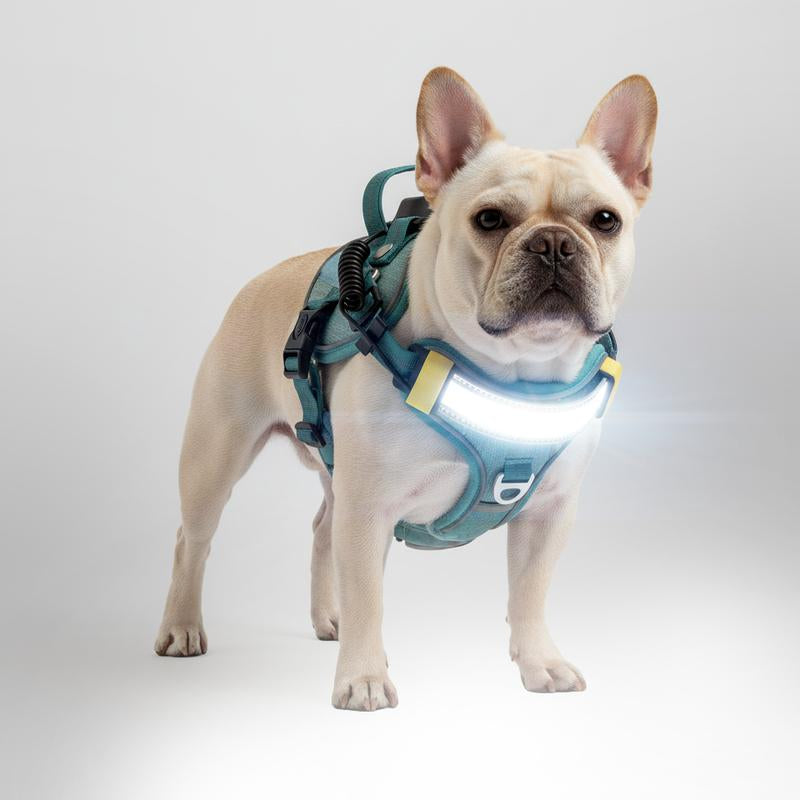 Lumi One 1000-Lumen LED Dog Harness – USB-C Rechargeable & Adjustable for Night Safety