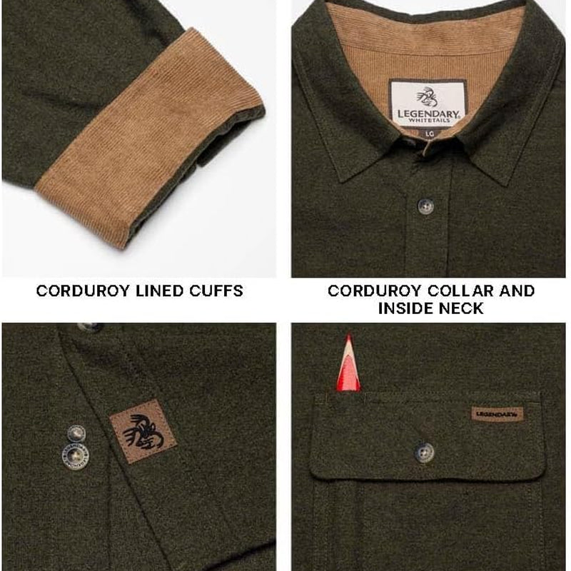 Men'S Flannel Shirt Long Sleeve Button down 100% Cotton