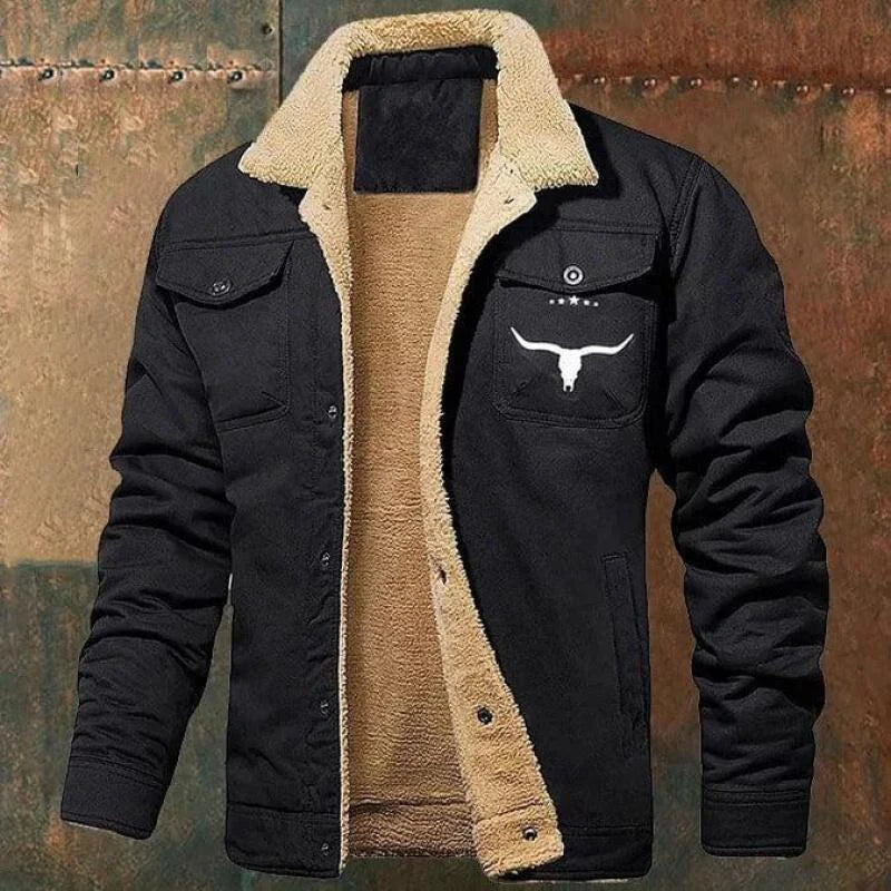 Men’s Fleece-Lined Cotton Casual Jacket