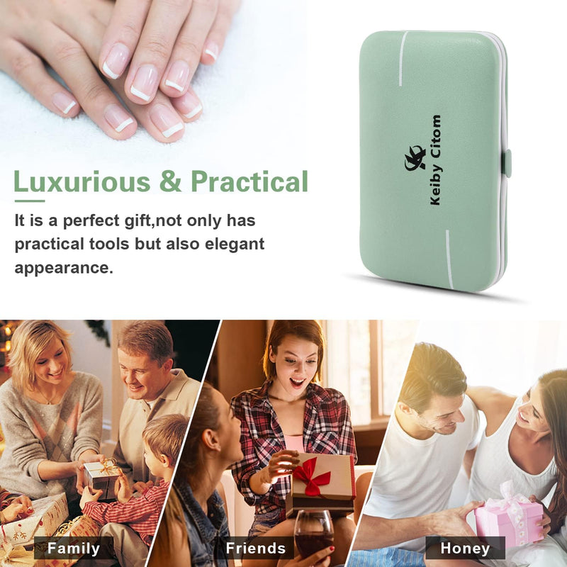 Mini Manicure Set, Travel Care Tools, 10Pcs Stainless Steel Grooming Kit