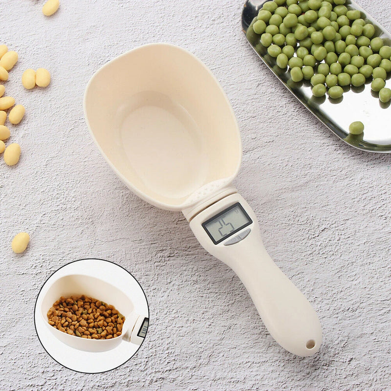 Digital Pet Food Measuring Scoop – LED Display Spoon Scale for Accurate Dog & Cat Feeding