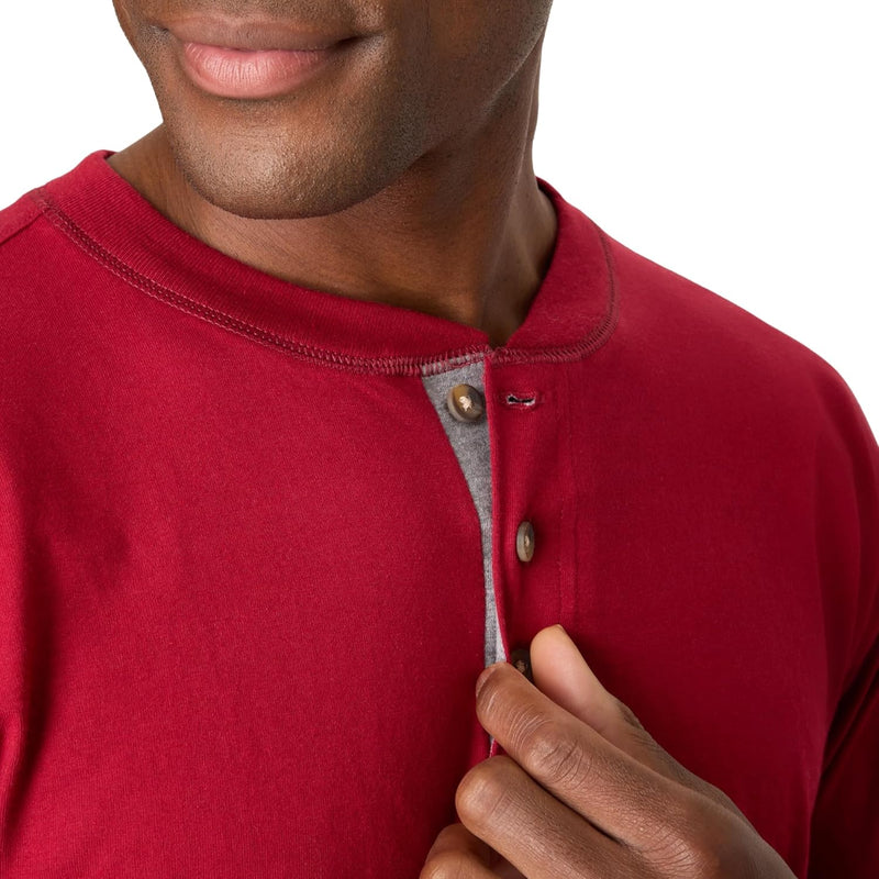 Men’s Beefy Henley Shirts – Heavyweight Cotton Long Sleeve Men’s T-Shirts