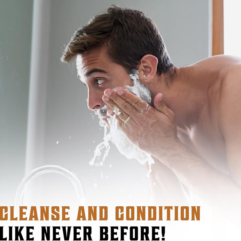 Beard Wash & Conditioner Set - Argan & Jojoba Oil with Sandalwood Scent