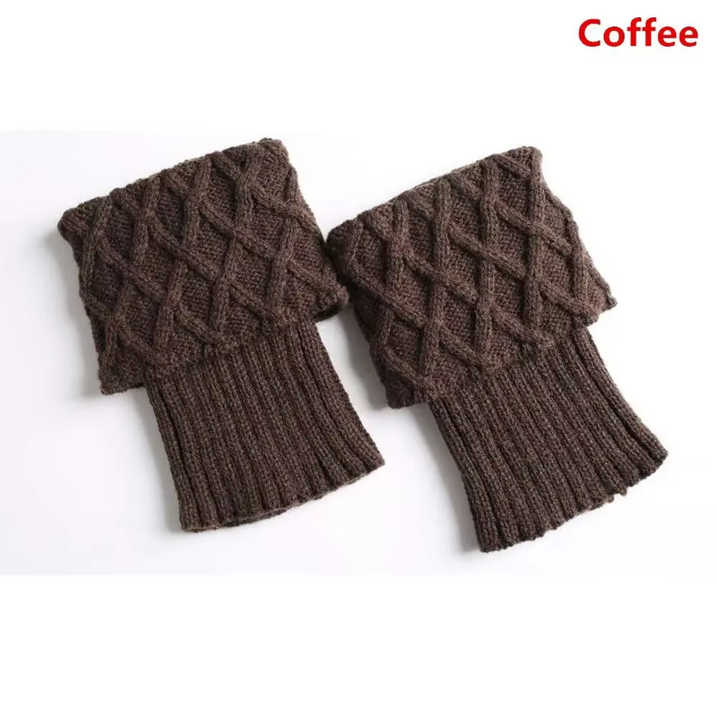 Women's Winter Leg Warmers - Bohemian Knitted Knee High Boot Socks