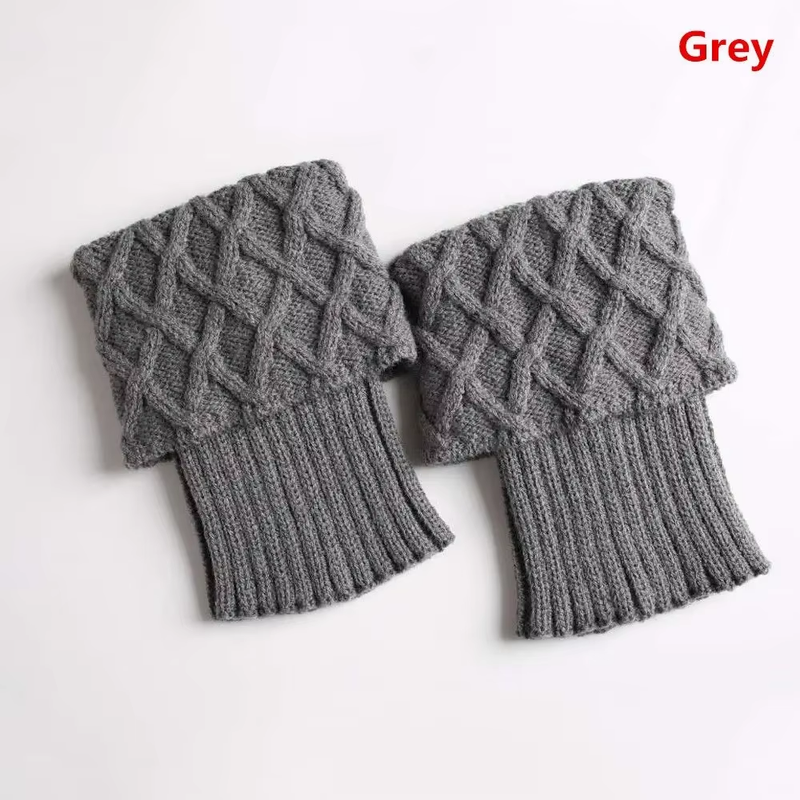 Women's Winter Leg Warmers - Bohemian Knitted Knee High Boot Socks