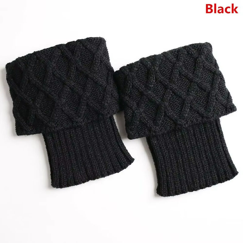 Women's Winter Leg Warmers - Bohemian Knitted Knee High Boot Socks