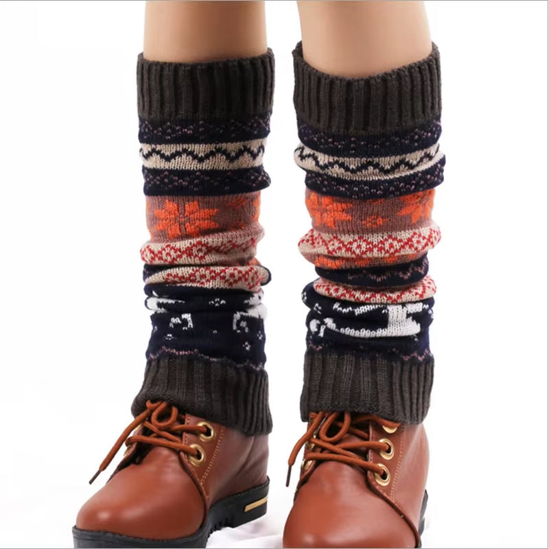 Women’s Christmas Knit Leg Warmers – Cozy Winter Stocking Warmers