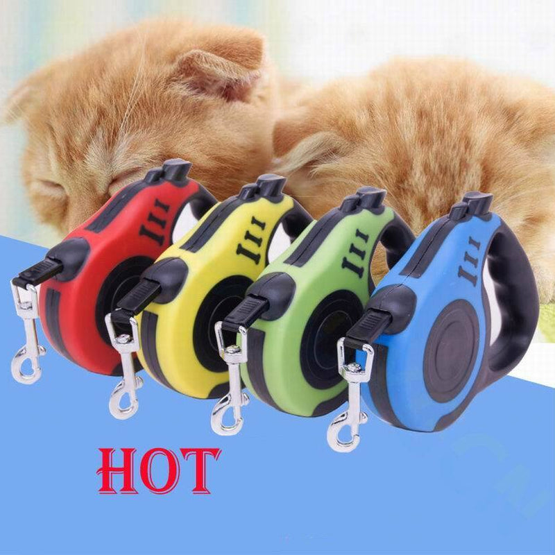 16.5FT Automatic Retractable Dog Leash Pet Collar Automatic Walking Lead