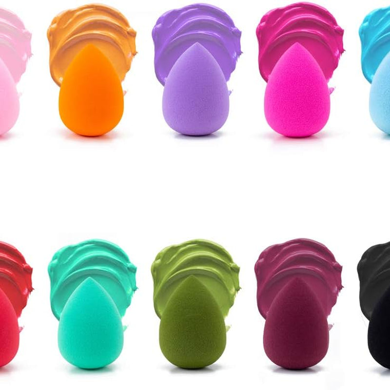 MAGMAC 10 Pcs Perfect Makeup Sponge Set Blender, Beauty Sponge Makeup Blender Flawless for Liquid,Multi-Colored Makeup Sponges