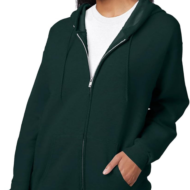 Men’s Full-Zip Hoodie – EcoSmart Fleece Zip-Up Hooded Sweatshirt