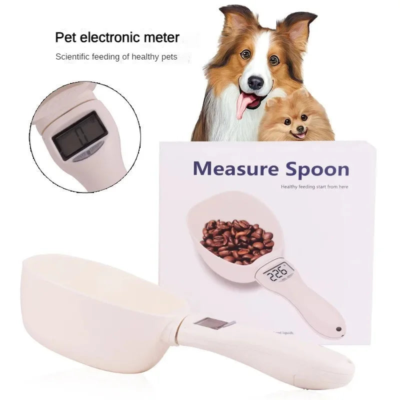 Digital Pet Food Measuring Scoop – LED Display Spoon Scale for Accurate Dog & Cat Feeding